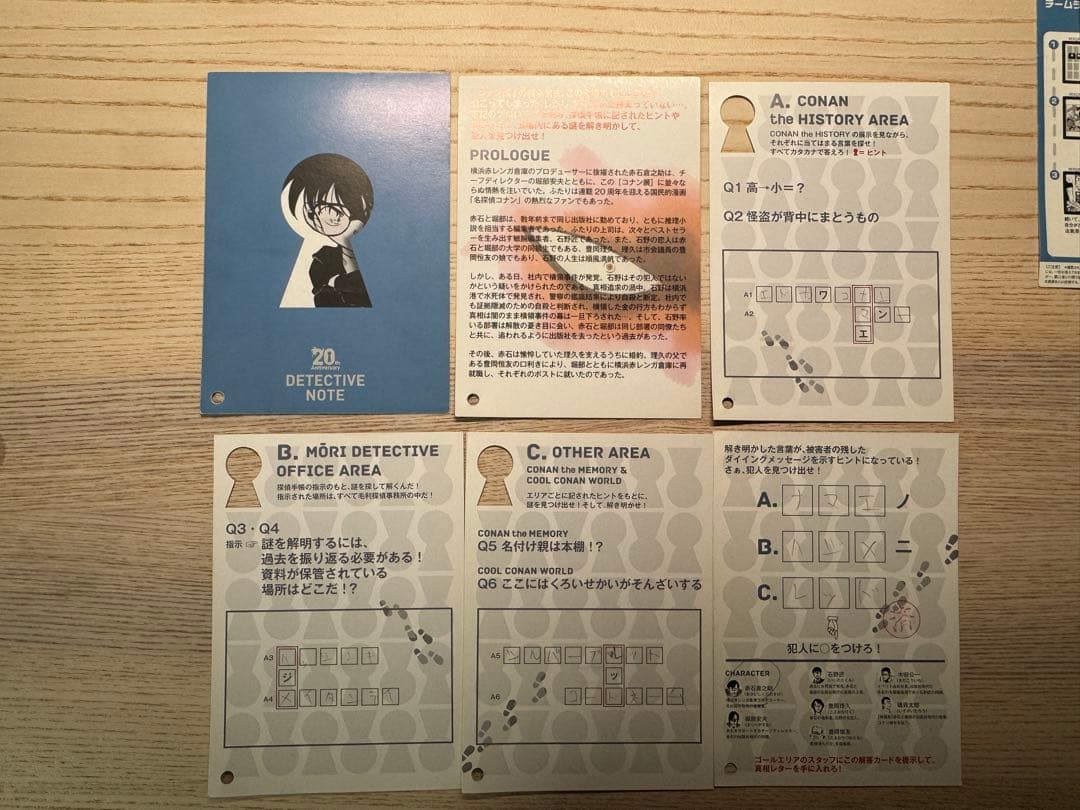コナン展 20周年 トランプ 探偵団バッジ 冊子
