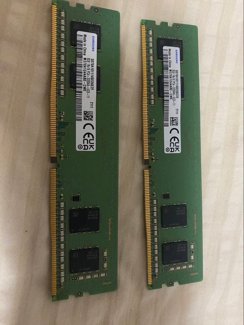 SAMSUNG PC4-3200AA-UC0-11 8GB×2枚 - メルカリ