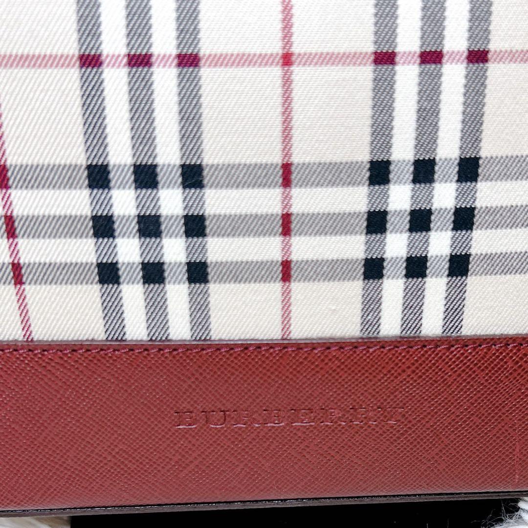 BURBERRY バーバリー ノバチェック キャンバス レザー ワンショルダー
