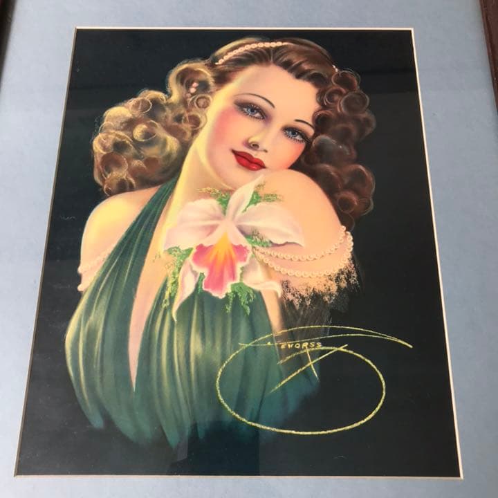 希少！40's～50’s アメリカアンティークピンナップ壁掛け　ロカビリー