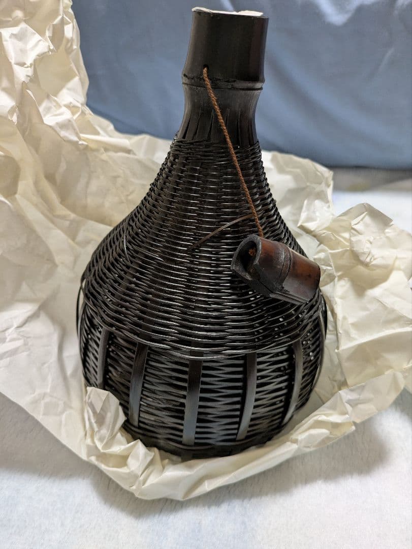 茶道具 花入 虫籠染 あけびツララ 竹細工