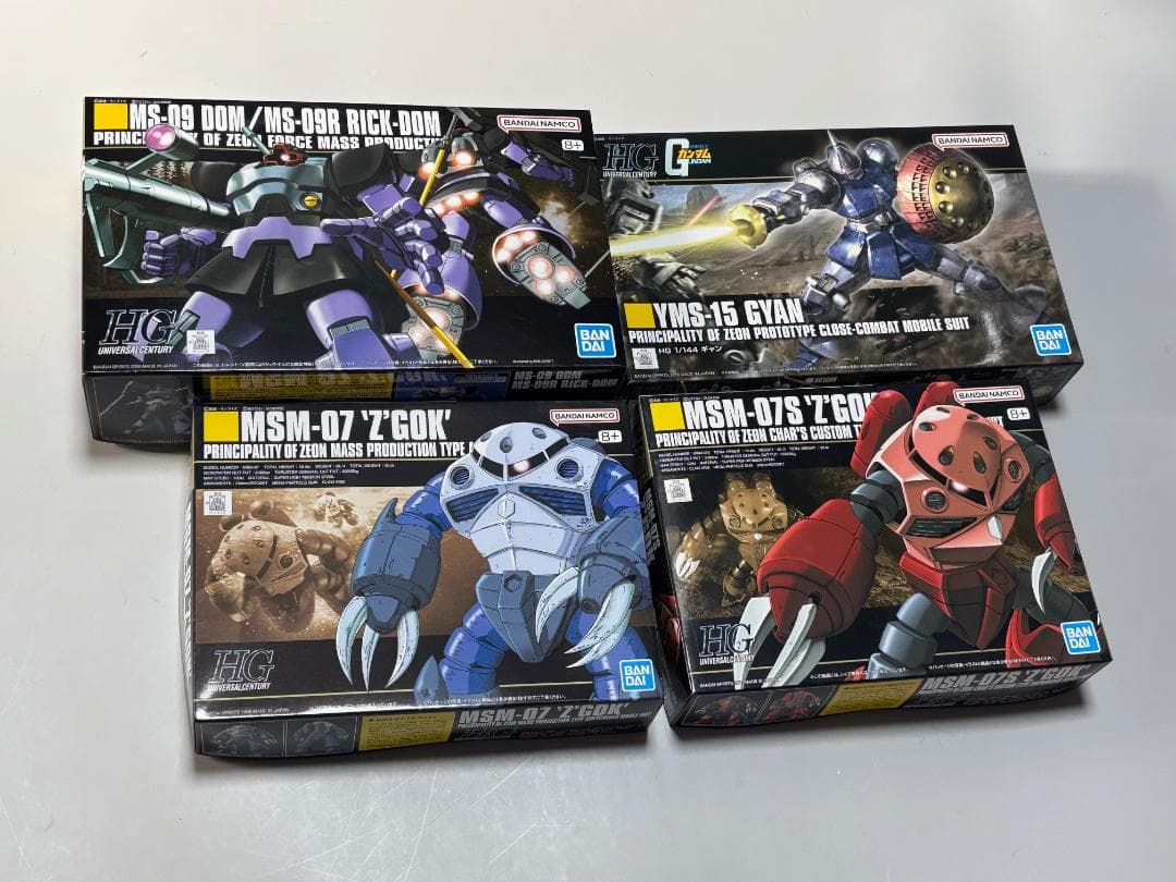 【宇宙世紀ジオン軍8点】ズゴック ドム ギャン グフ ザク ゲルググ シャア