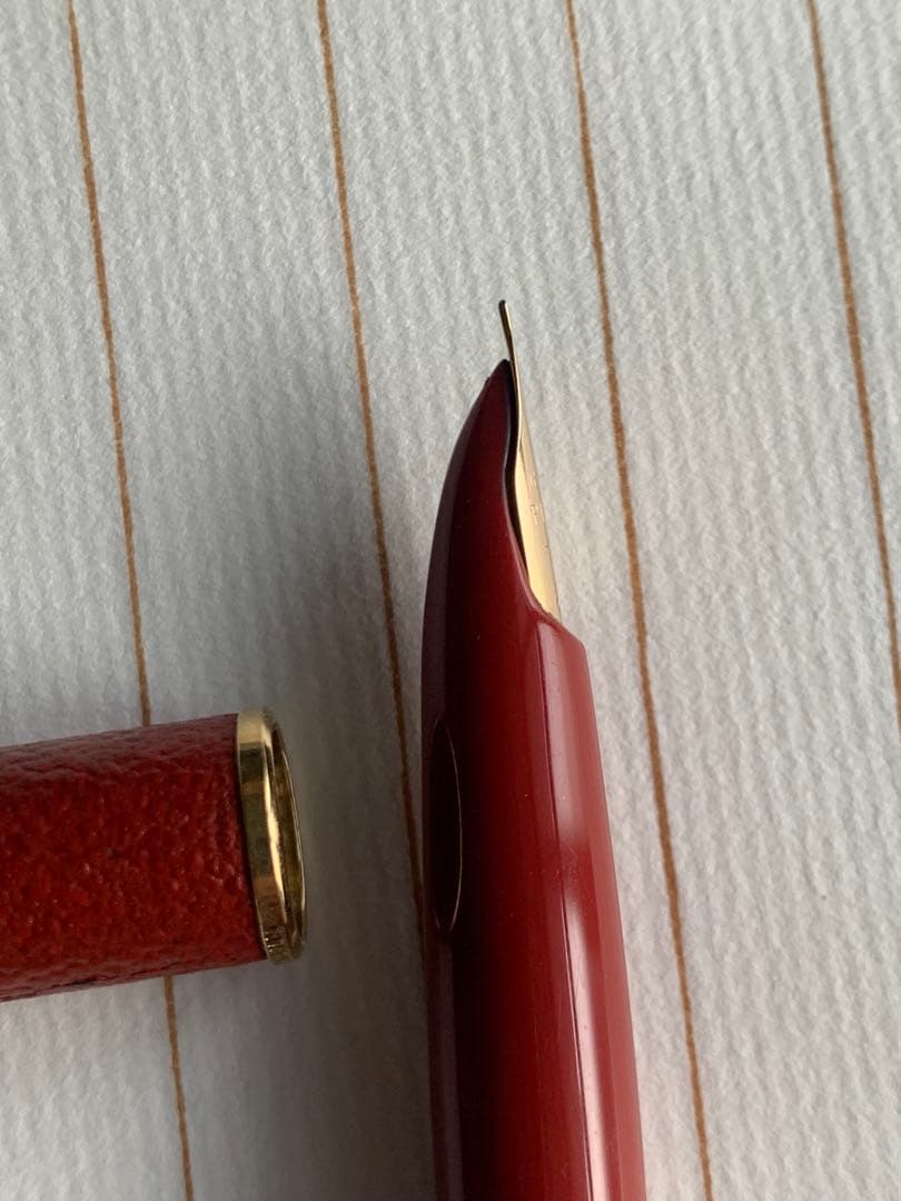 パイロット PILOT 18Kペン先 赤革巻き万年筆 - メルカリ