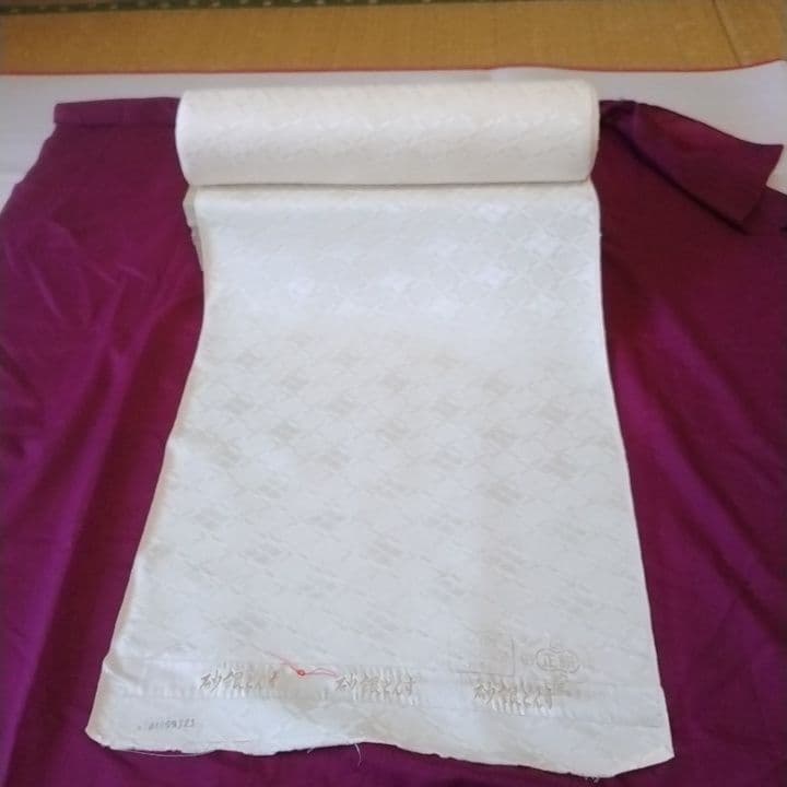 反物 正絹 丹後ちりめん 砂銀どんす 白生地 1反 - メルカリ