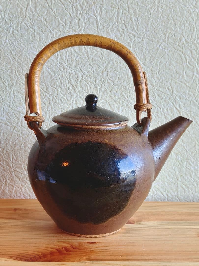 出西窯　古作　丸文土瓶　島根民藝　民芸　土瓶　バーナード・リーチ　濱田庄司