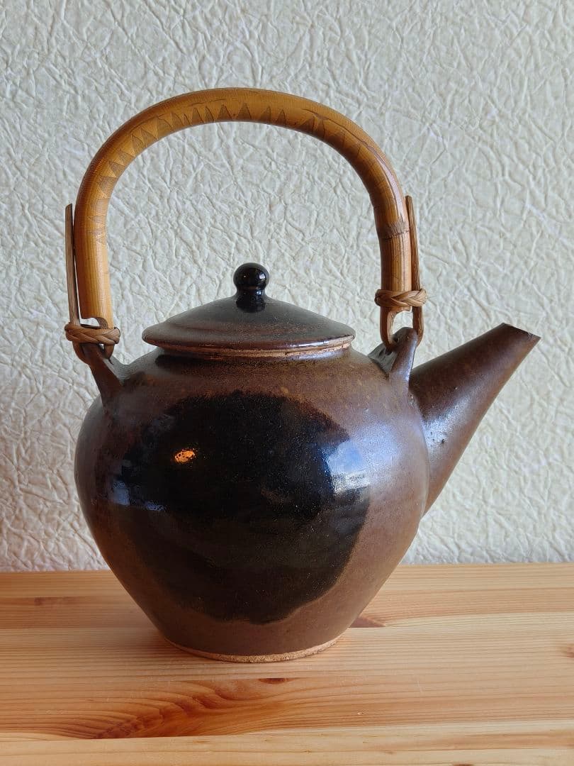 出西窯　古作　丸文土瓶　島根民藝　民芸　土瓶　バーナード・リーチ　濱田庄司