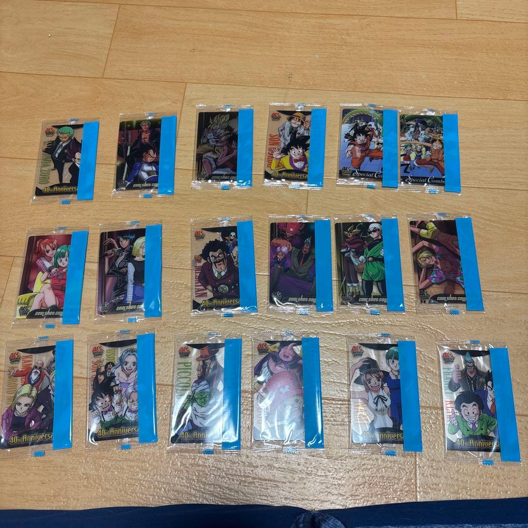 ドラゴンボール×ワンピース ジャンプ40周年森永ウエハースカード 未