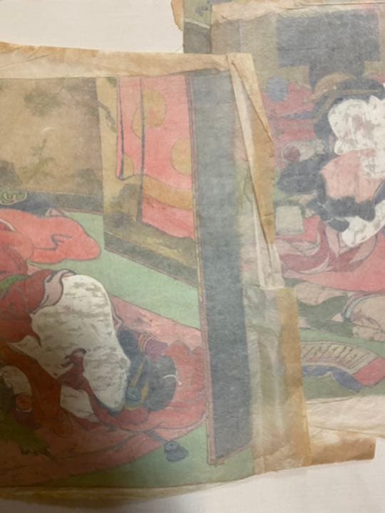 浮世絵　肉筆 春画 絹　５枚