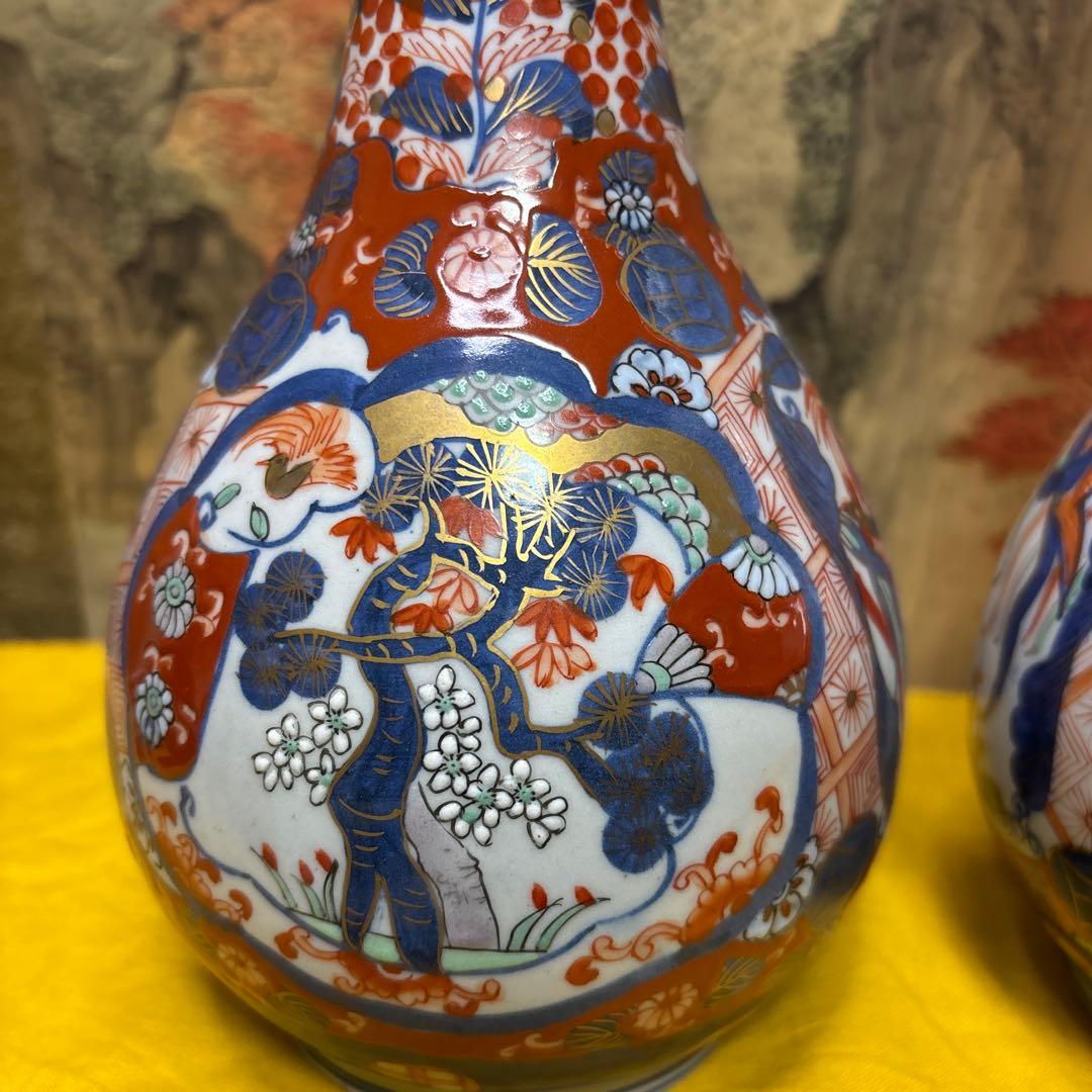 古伊萬里花瓶　2点セット