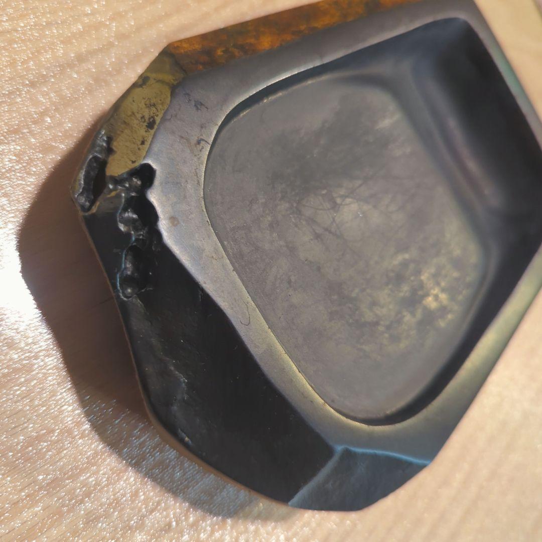 屋久島　天然硯（銹水石）秀命