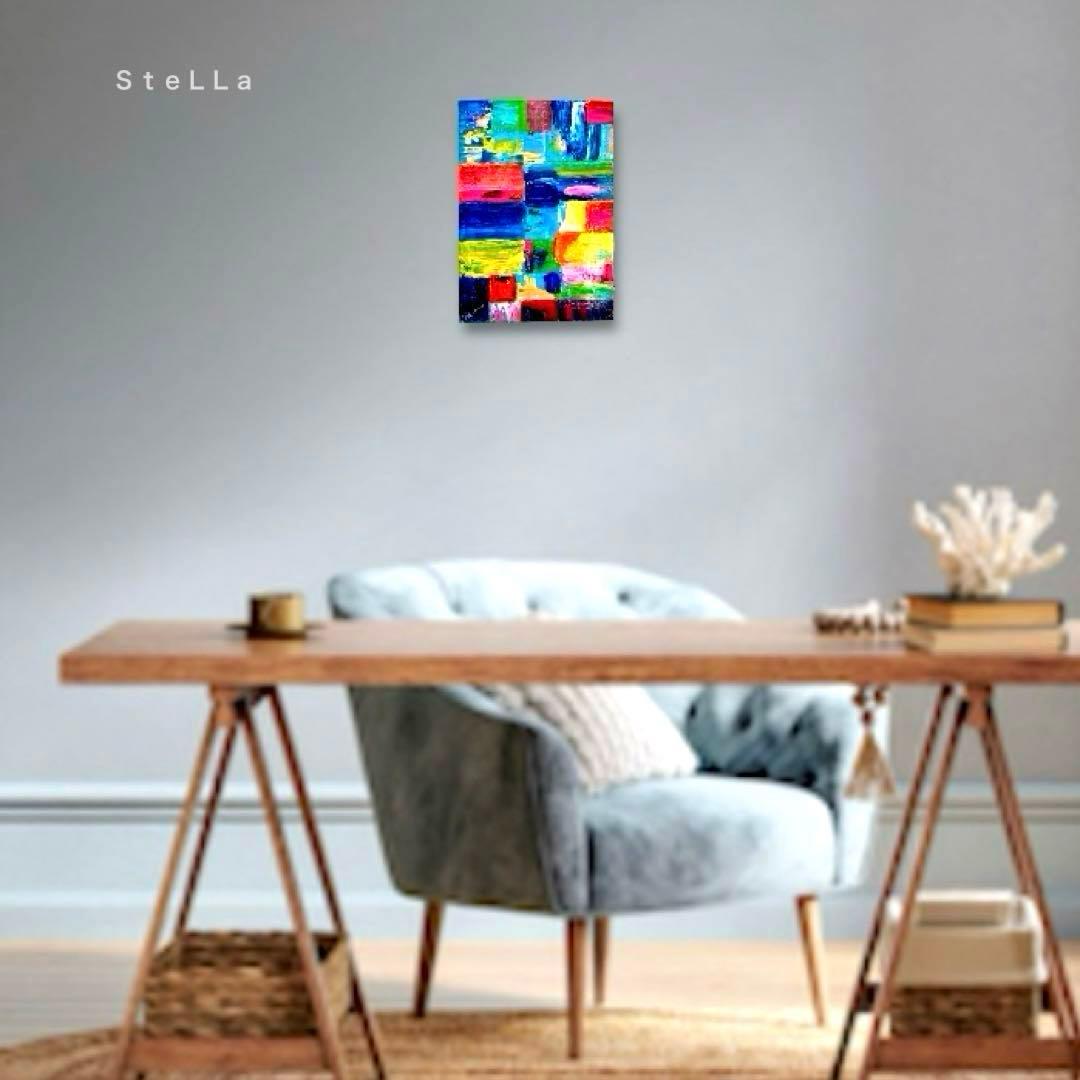 現代アート　北欧アート　カラフル　ビビッド　お祝い　玄関　リビング　絵画　店舗