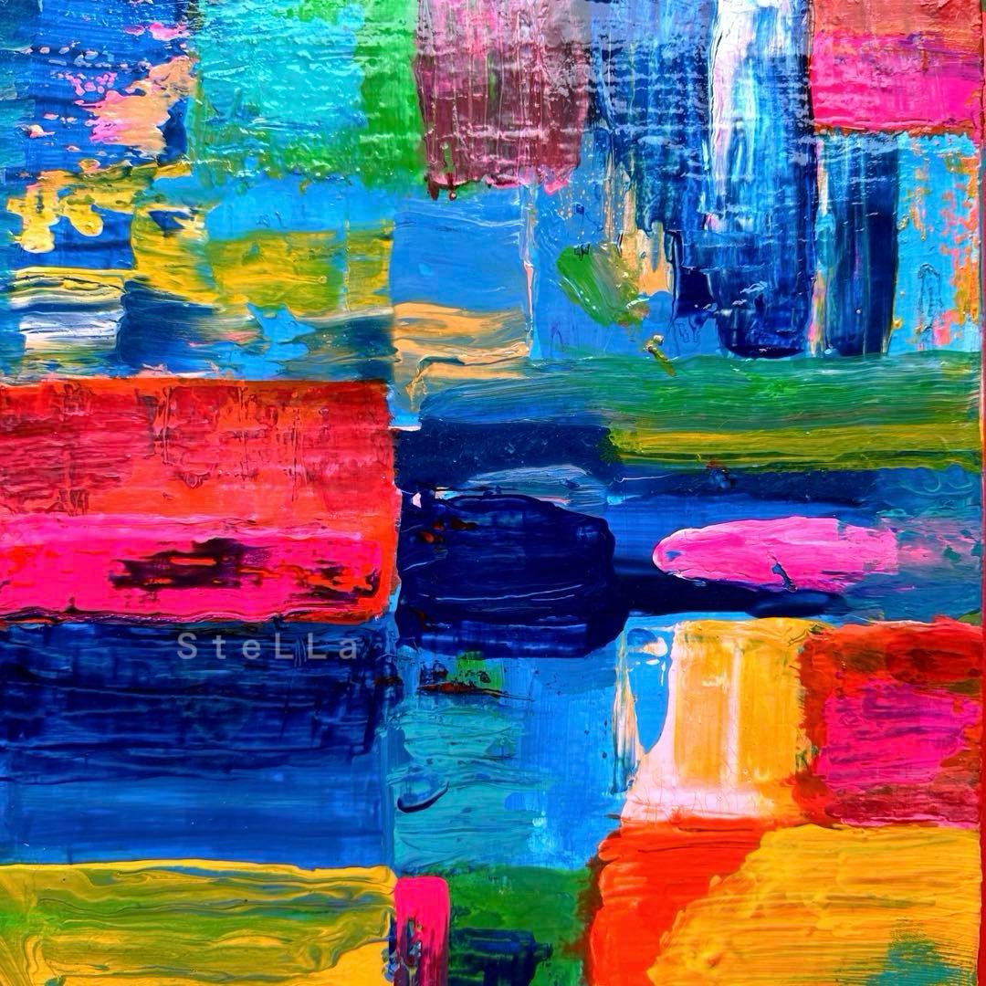 現代アート　北欧アート　カラフル　ビビッド　お祝い　玄関　リビング　絵画　店舗