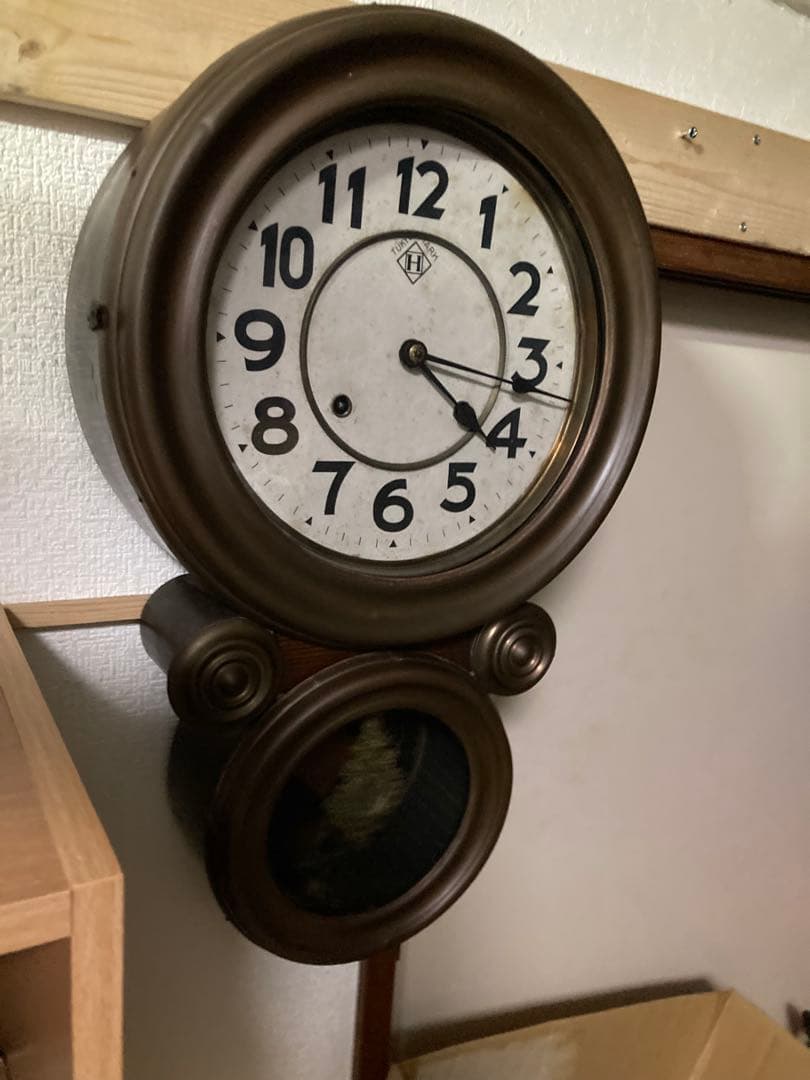 訳あり 北出時計製造所 アンティークダルマ時計1896年製造 稼働中