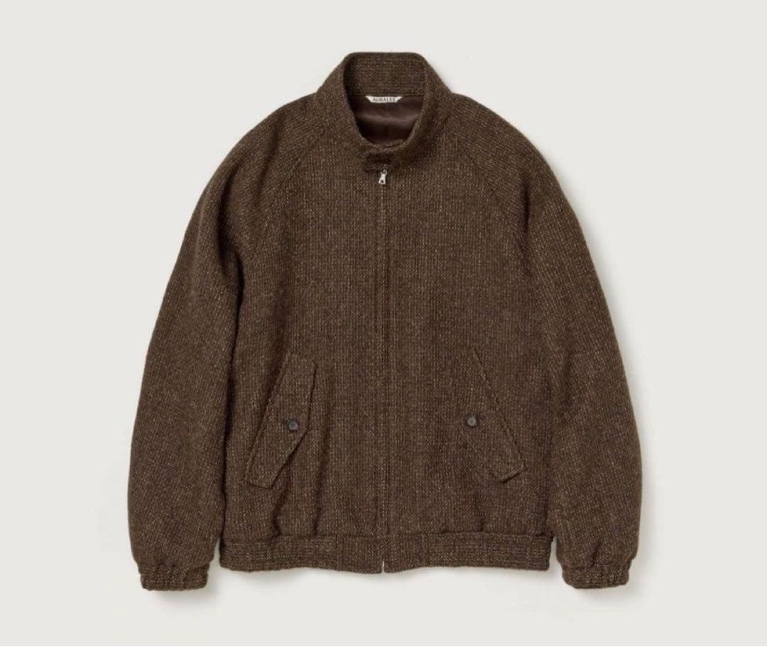AURALEE LAMA SHETLAND WOOL TWEED BLOUSON - メルカリ