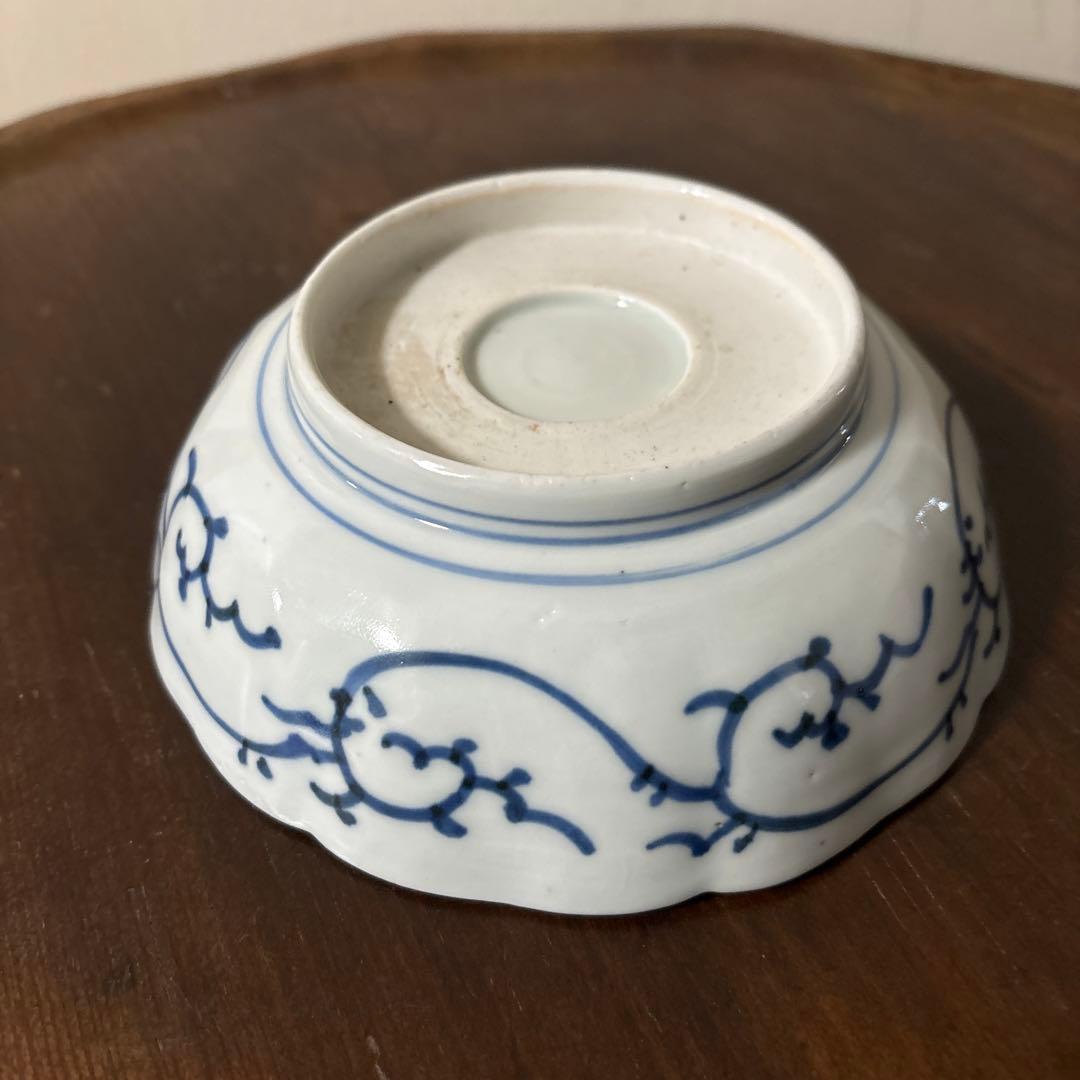 古伊万里 染付なます皿 5枚 膾皿 唐草 アンティーク 古道具 白洲正子