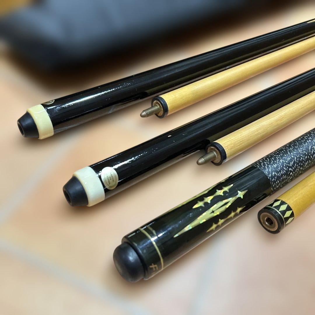 ビリヤードキュー 3本セット ケース付き