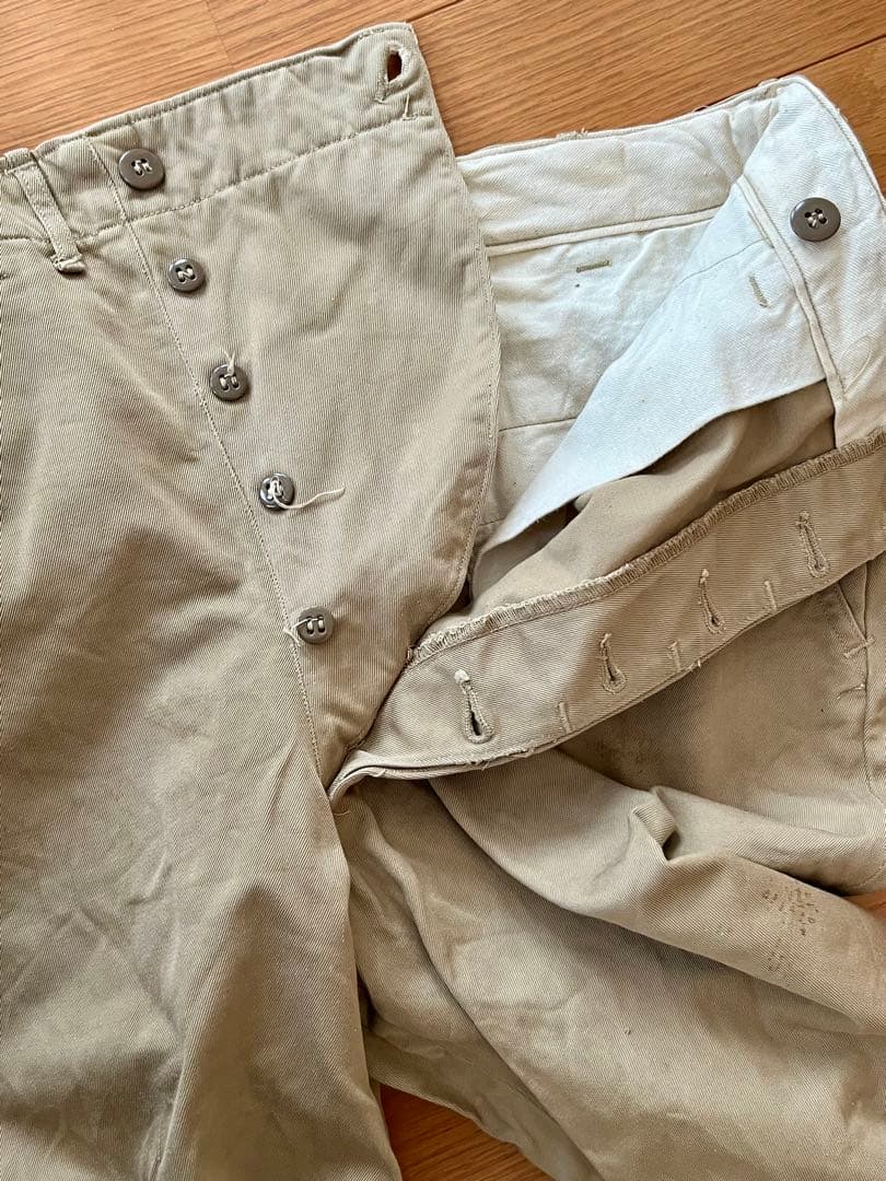 40's M43 カーキ U.S.ARMY 実物 チノパン M-1943 w33