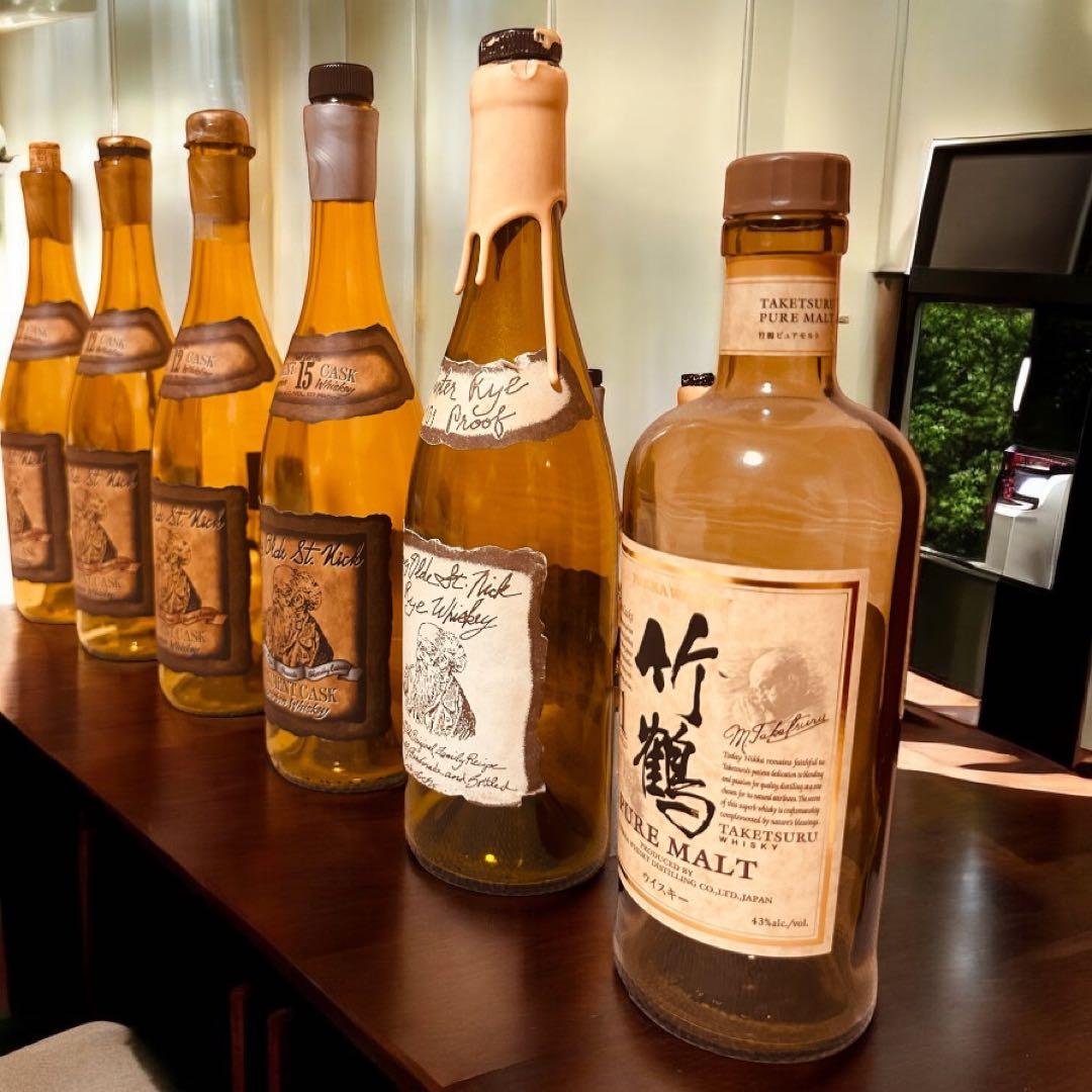 ベリーオールドセントニック15年、12年ウインターライ、竹鶴 21年の空