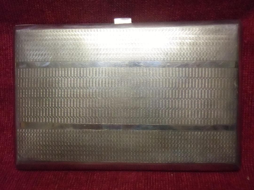 ☆アメリカ軍＊CBI＊ルビー象嵌＆銀製＊総彫りシガレットケース（実物）