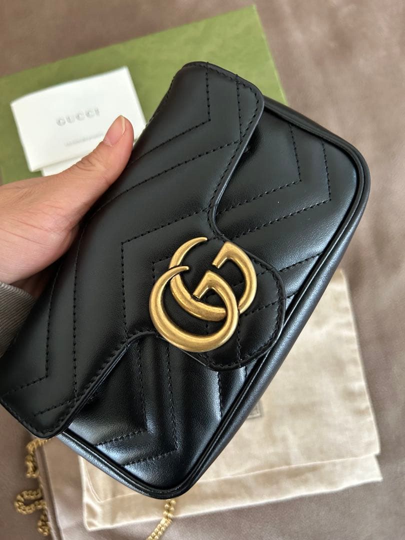 超美品　GUCCI マーモント スーパーミニバッグ すり替え防止対策済み