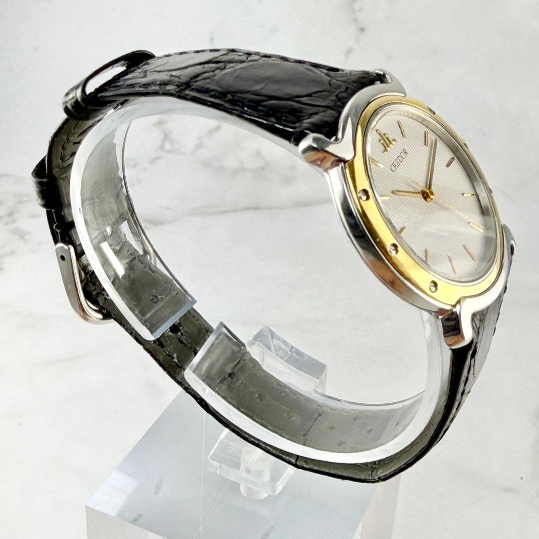 【新品電池】 セイコー クレドール 18KTベゼル 9571-6010 QZ