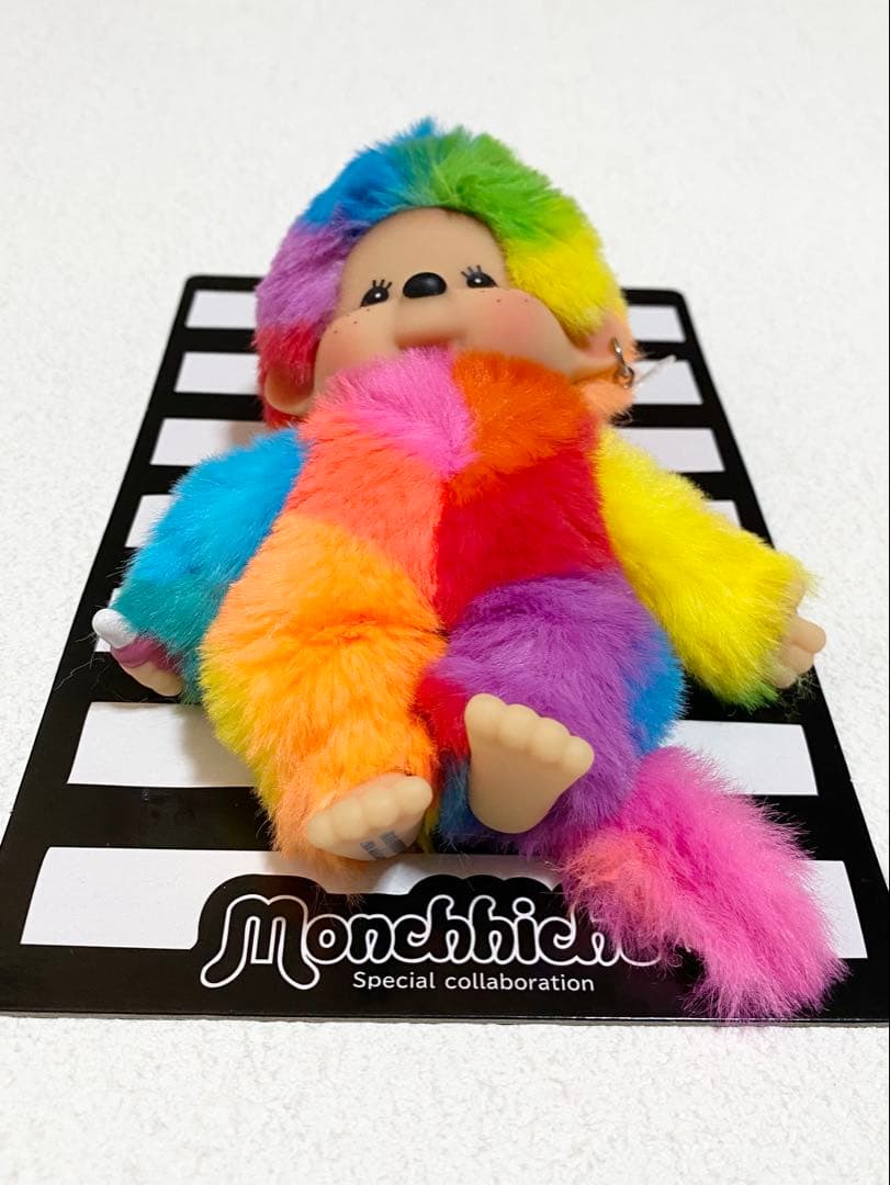 【配色 良】モンチッチ カエチッチ カラフルレインボーキーチェーン 木村カエラ