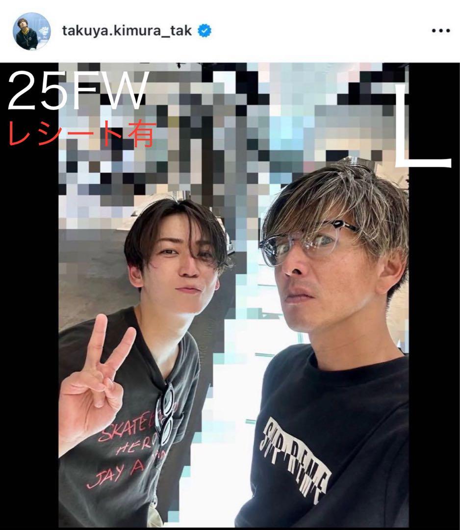 キムタク着用】supreme split tee Black L 木村拓哉