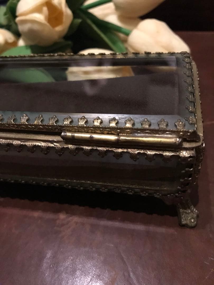 ベベルガラスジュエリーケース ジュエリーボックス フランス