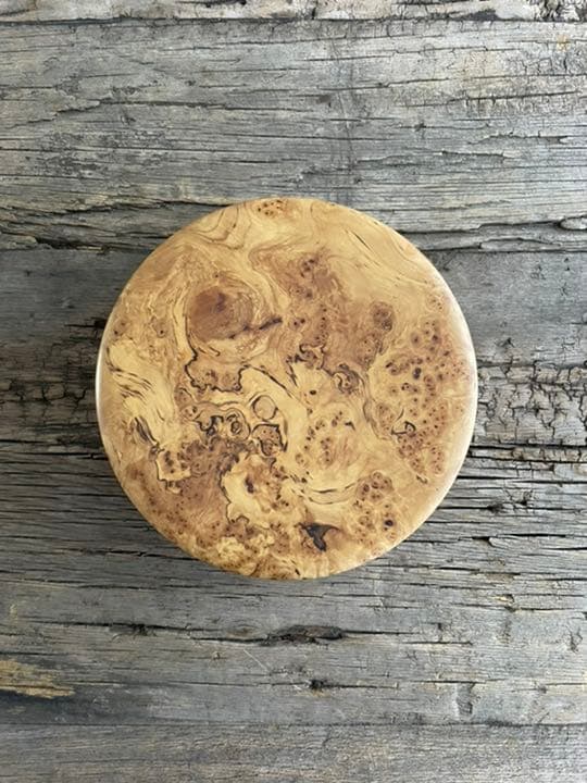 良い 木工芸 北海道旭川 笹原竹一氏 作 茶櫃