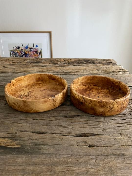 良い 木工芸 北海道旭川 笹原竹一氏 作 茶櫃