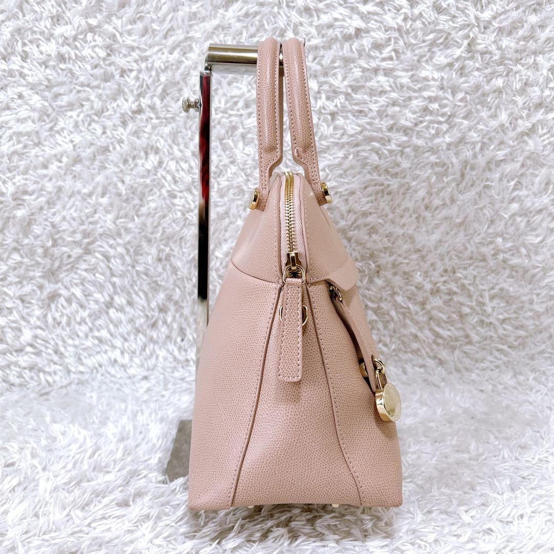 美品✨FURLA パイパー 2way ハンドバッグ　ピンク