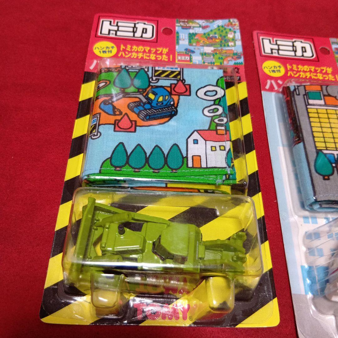 希少　TOMY赤ロゴ　トミカ ハンカチ マップセット　4台　未開封保管品