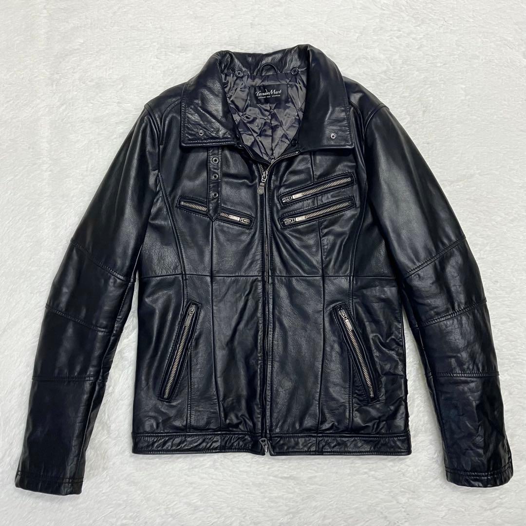 トルネードマート ラムレザー シングルライダースジャケット L
