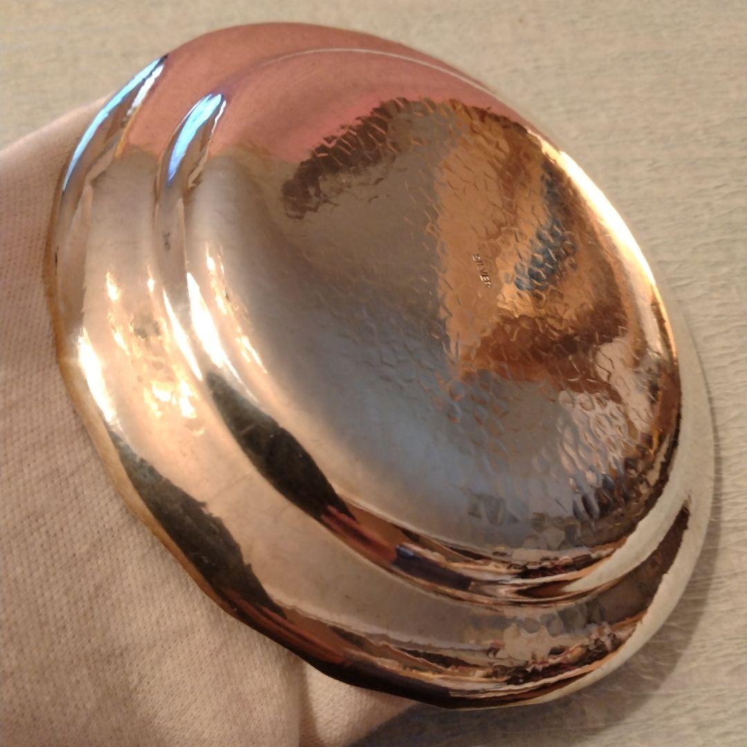 訳あり特価　槌目純銀小皿　53.6g