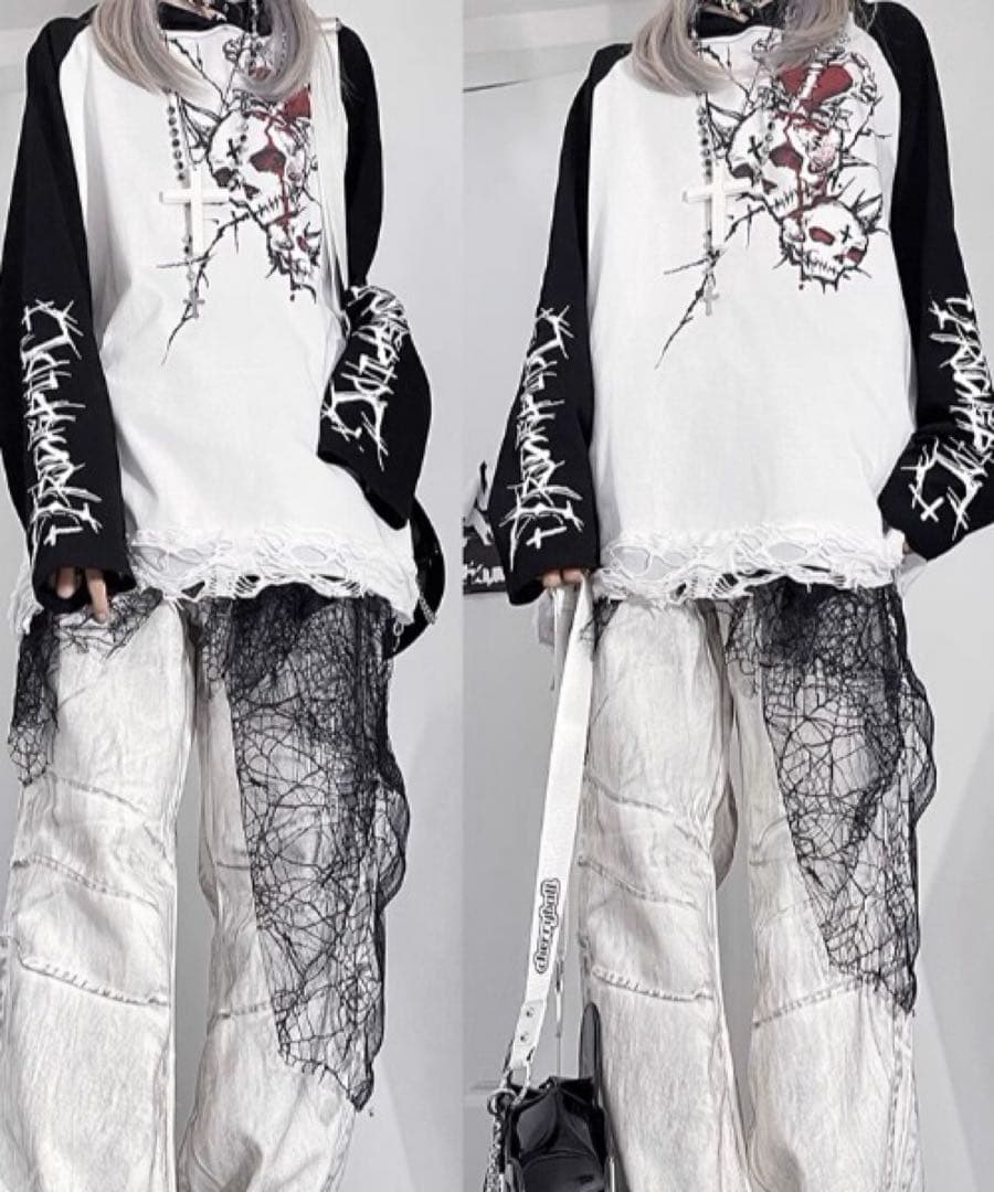 Gamchu【ガムチュ】ボクはずっと日陰にいたいなフード付きスカルタンク