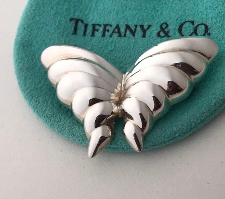 Tiffany シルバー バタフライブローチ｜ティファニー ブローチ
