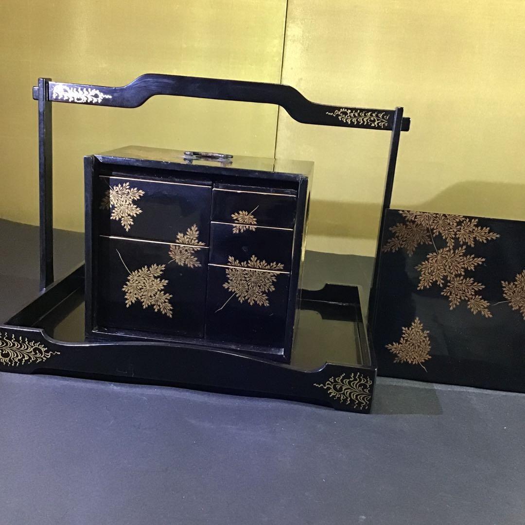 金蒔絵　野重弁当　江戸期　奥方様の料理器酒器　組み合. z