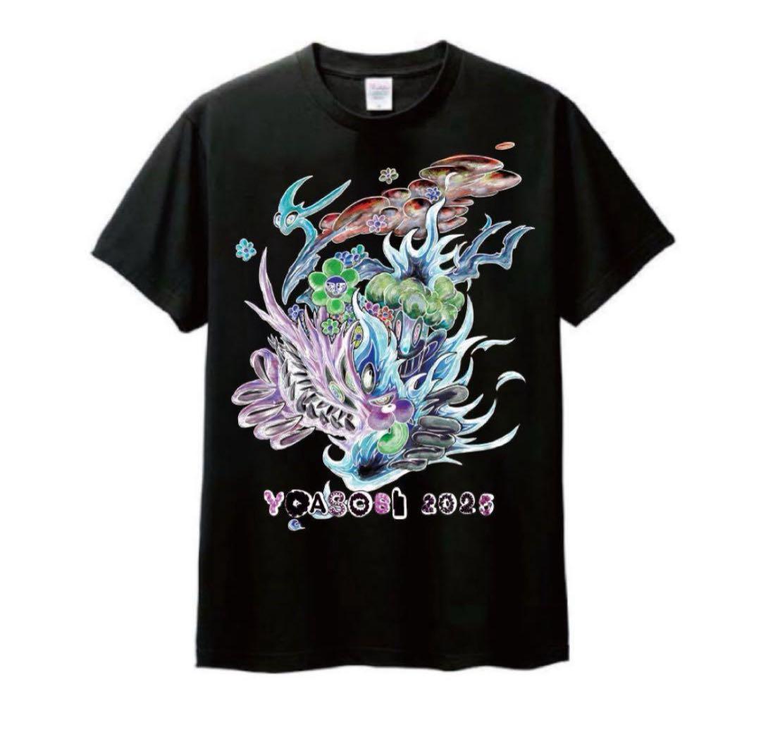 レア ロンドン限定完売品 YOASOBIドラゴンTシャツ サイズM 黒