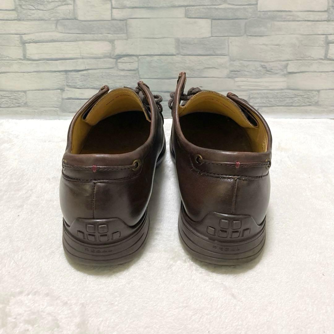 美品 REGAL リーガル チロリアンシューズ モカシン 本革 濃茶色 26.0