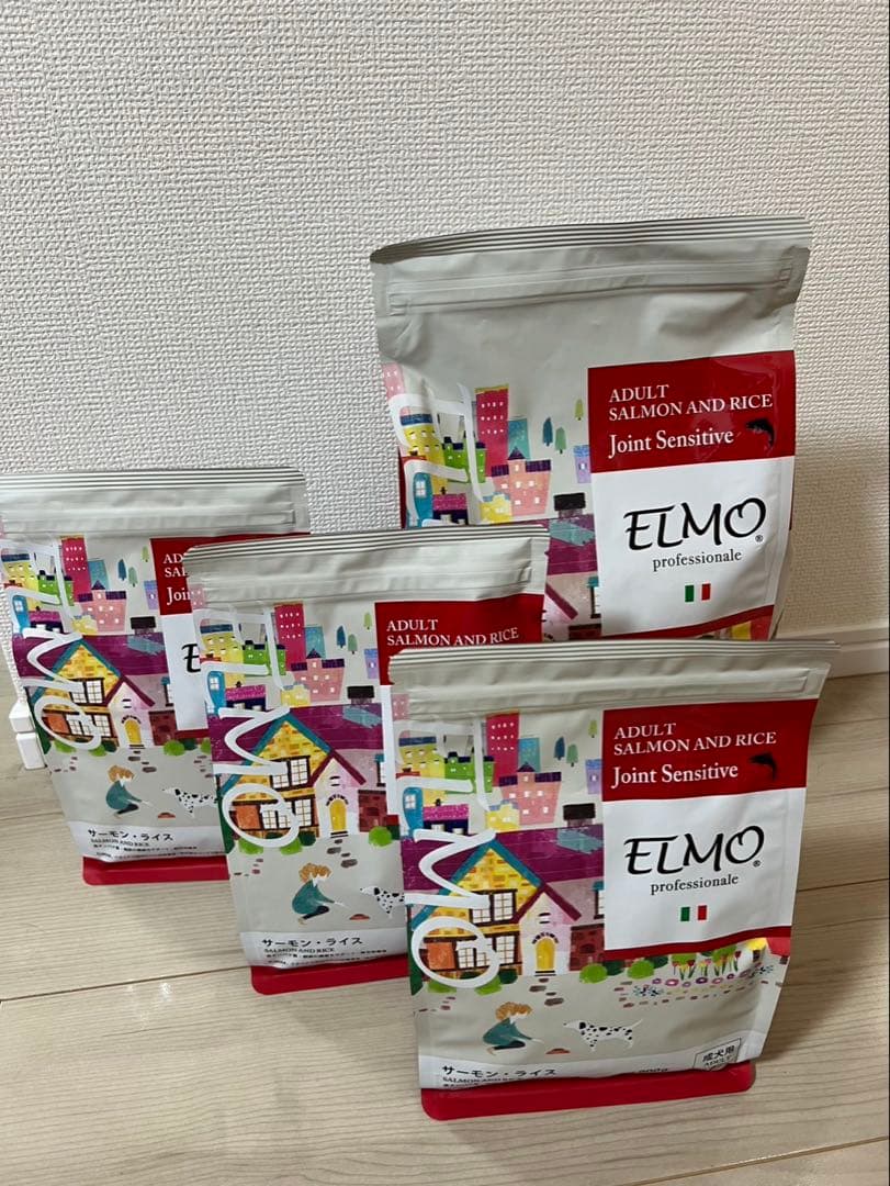 ELMO サーモン＆ライス ドライフード 】3kg＋800g×3 - メルカリ