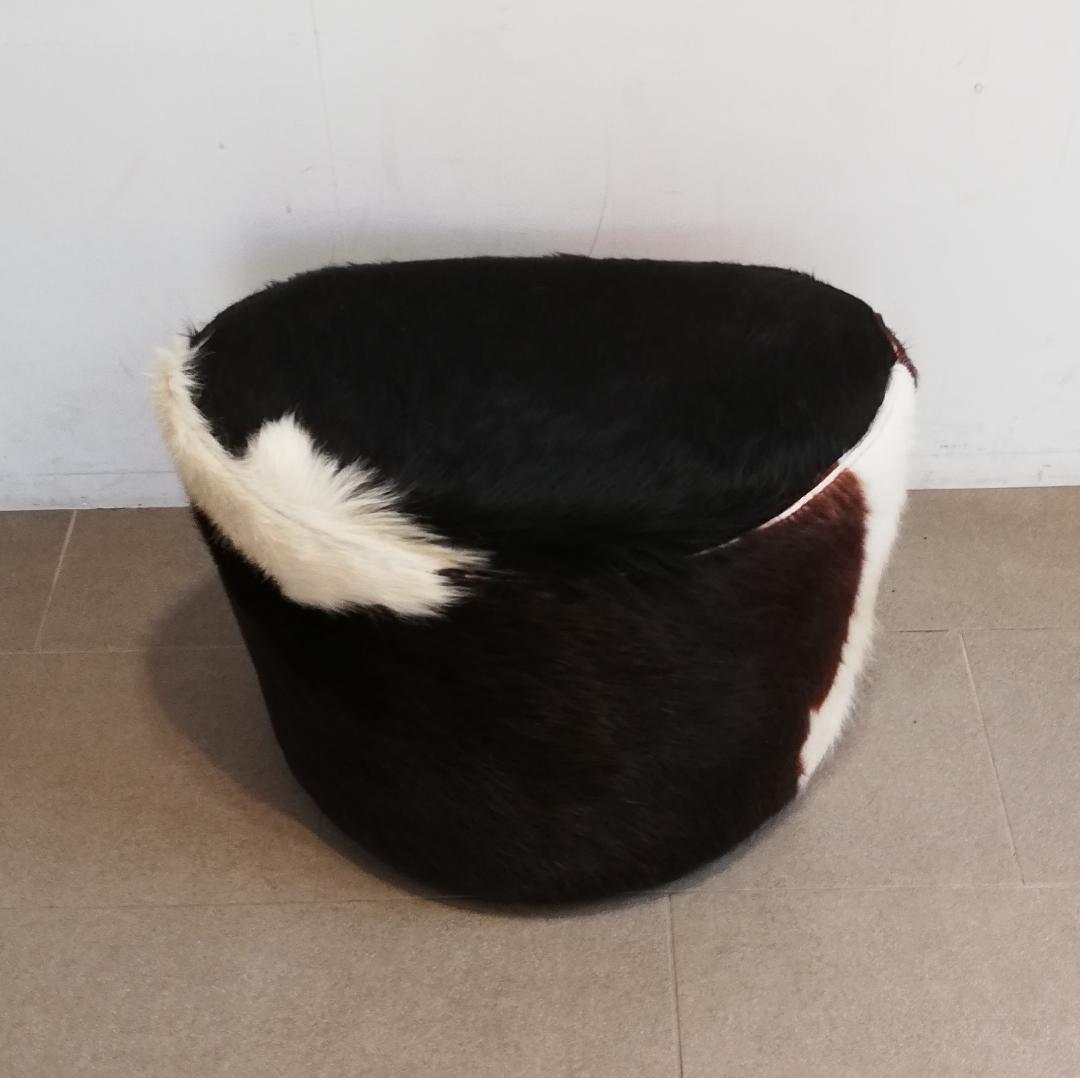 期間限定値下 希少♠IKEA/イケア　牛革　ハラコスツール　廃番品