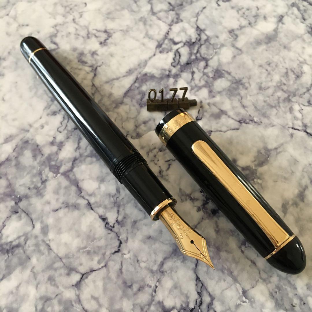 0177 オーバーホール済み 万年筆 PLATINUMプラチナ 14k