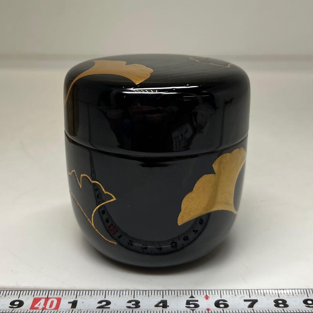 ⭐︎茶3 道場宗廣 蒔絵 棗 共箱 高さ7.2cm 東キ7-