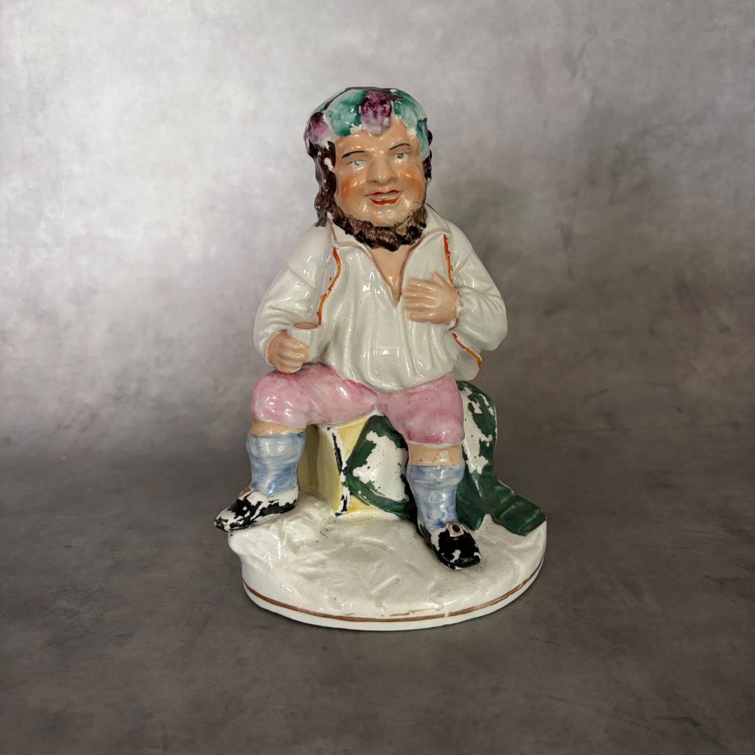 アンティーク 陶器 人形 バッカス(ローマ神話の酒の神) オブジェ