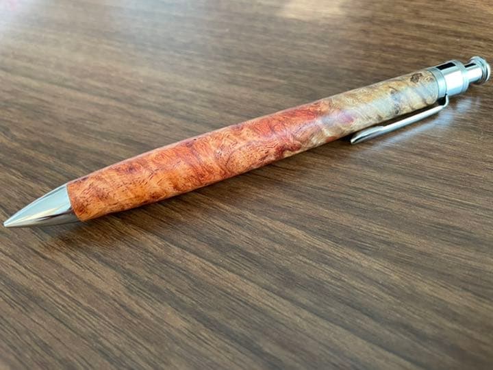 工房楔 花梨紅白 瘤杢0.5mmシャープペンシル ペンシル楔