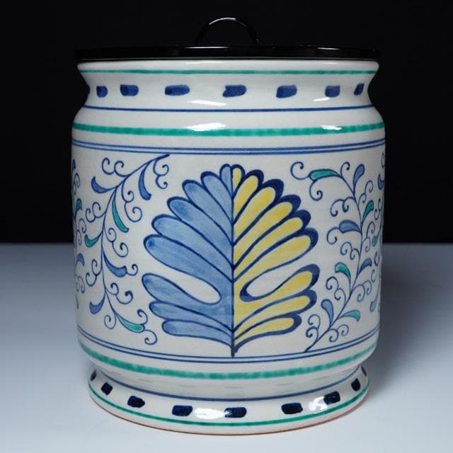 中村秋峰　和蘭陀紋水指　共箱　茶道具　紅毛写　オランダ写　京焼