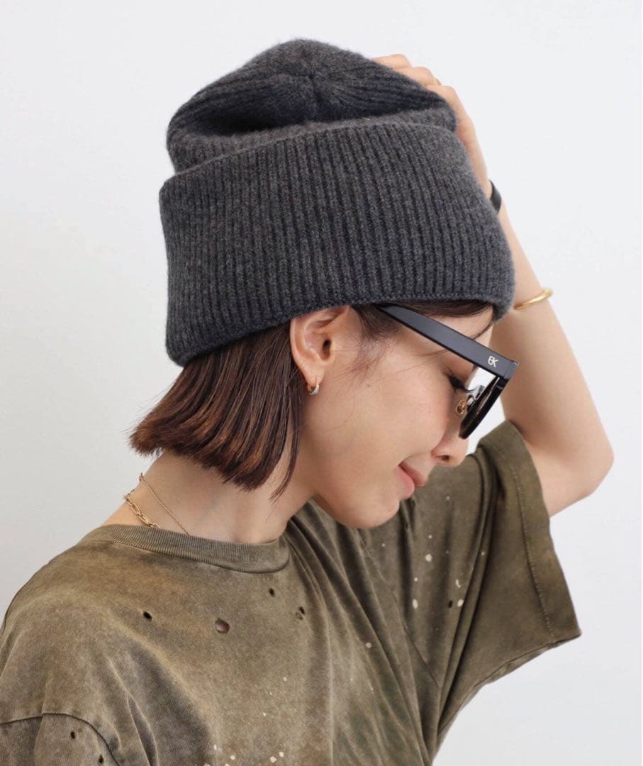 新品】L'Appartement LANEUS カシミヤ100% ニット帽