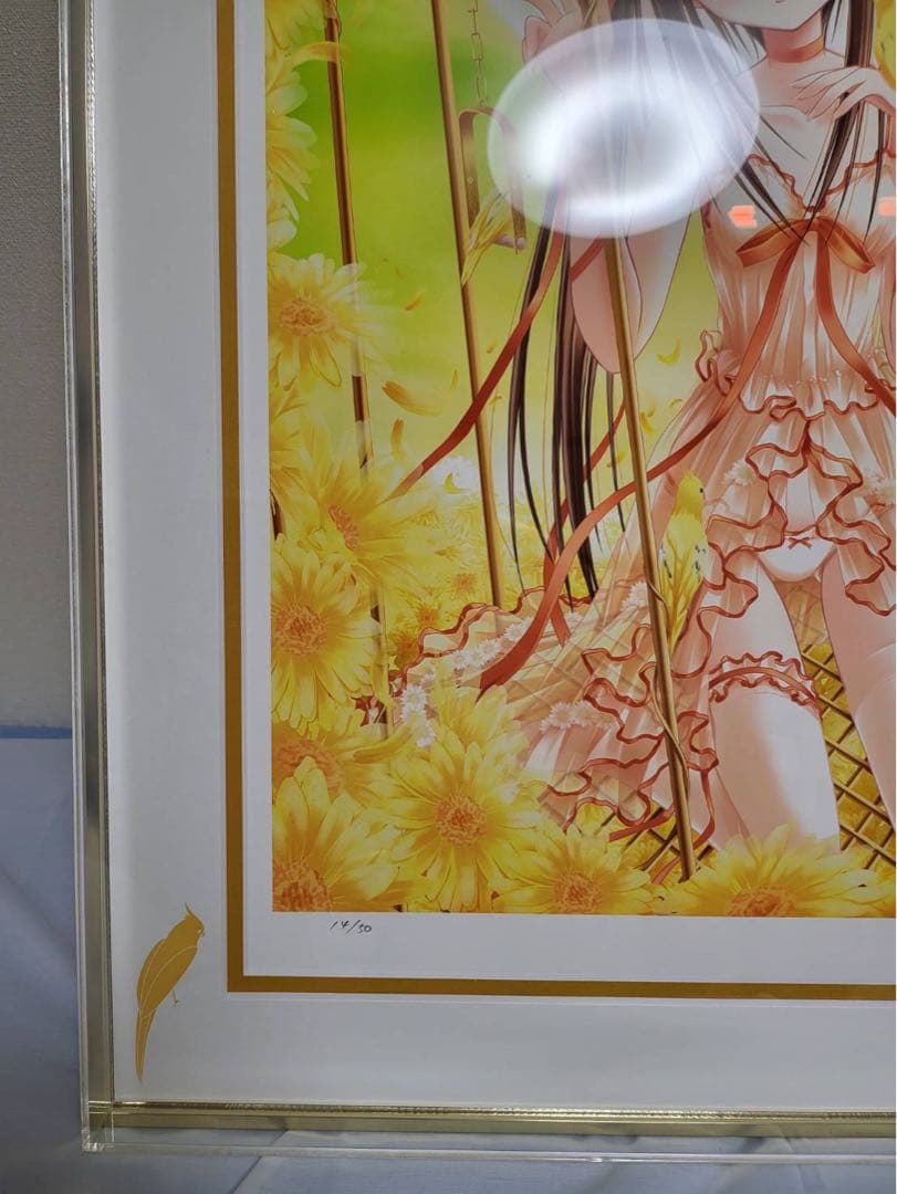 版画 てぃんくる カナリヤDX アールビバン ミクスドメディア 番号18/35