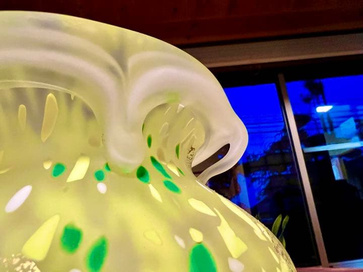 文化勲章受章作家 藤田喬平作 手吹『彩雲』共箱入り アウト