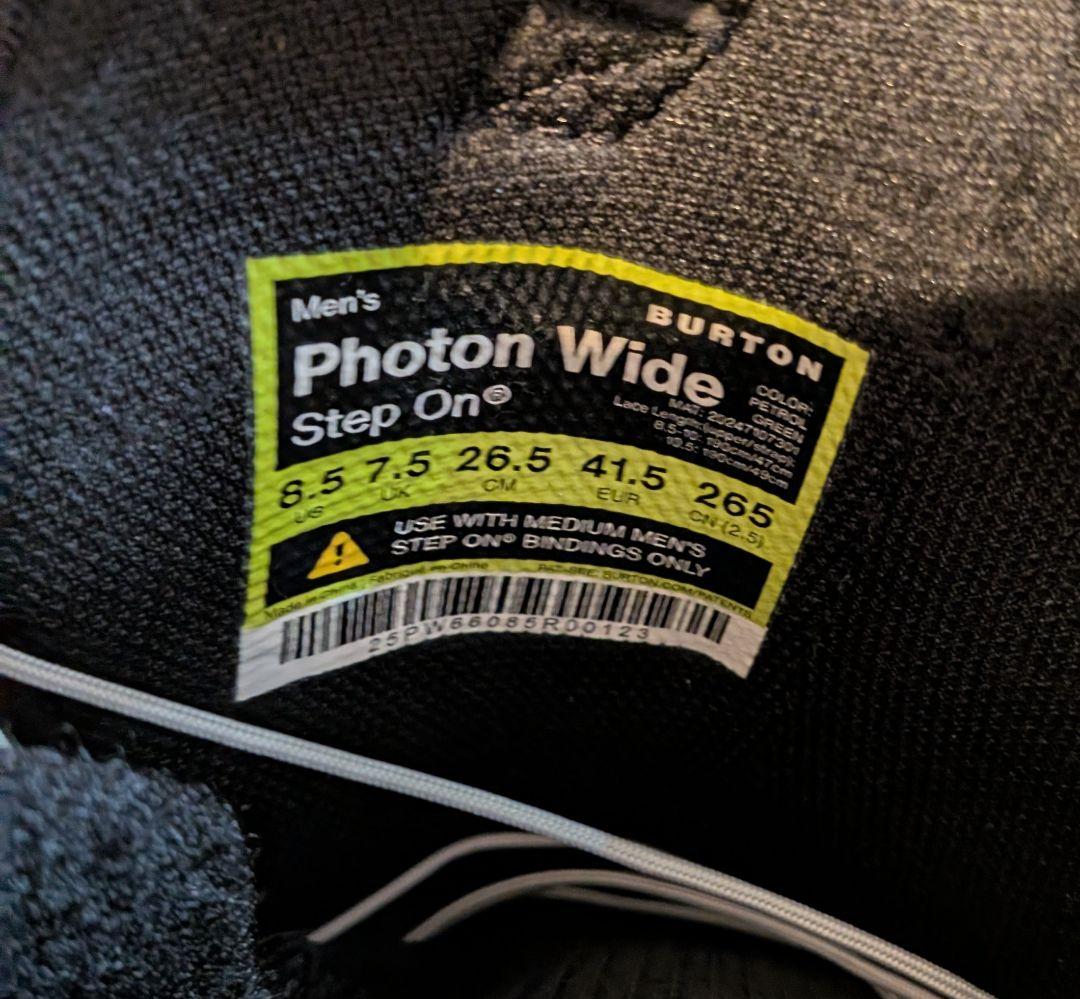 Burton Photon Step On26.5cmバートン フォトン ワイド